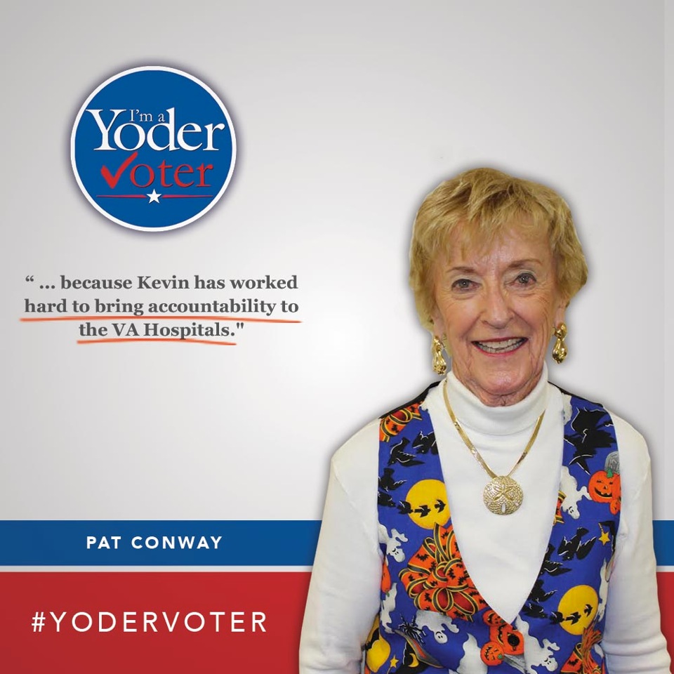 NEJCRW Club Kevin Yoder Day event volunteer Pat Conway, Oct 30, 2014.